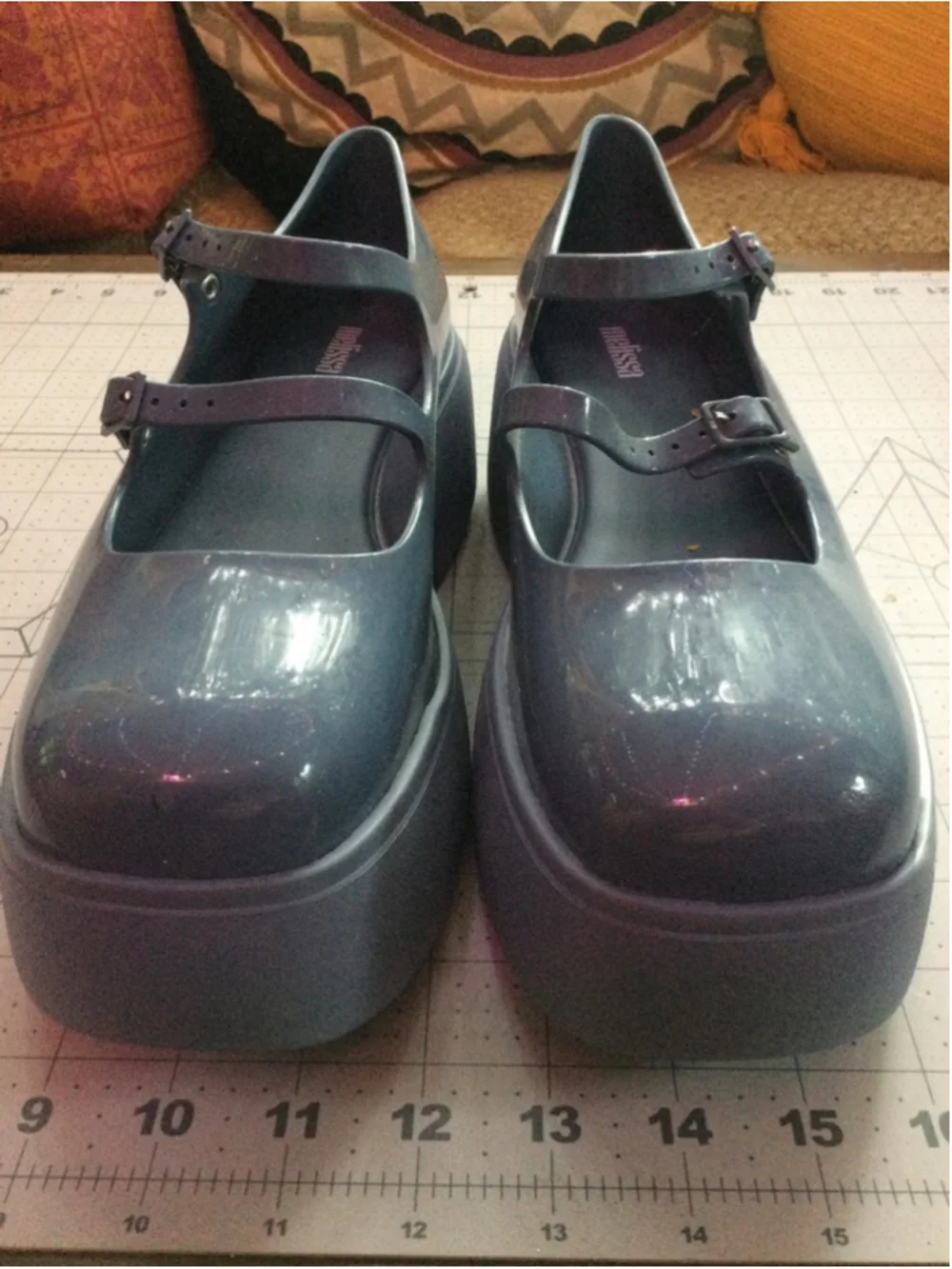 Women's Melissa Blue Platform Mary Jane Shoes Size 9